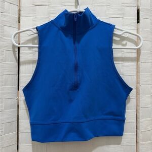 Wild Fable Blue Zip-Up Crop Top